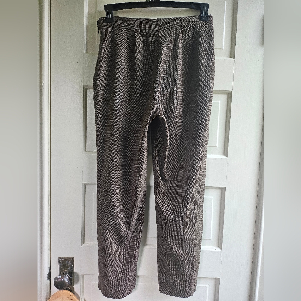 Brown Micro Plaid Pants (JM Collection Brand)